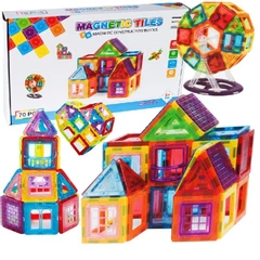 Магнитен конструктор MalPlay Magnetic Tiles 70 части